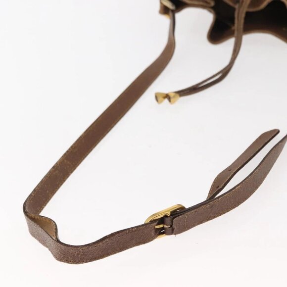 GUCCI GG Supreme Web Sherry Line Bag PVC Beige Gold - Picture 8 of 15